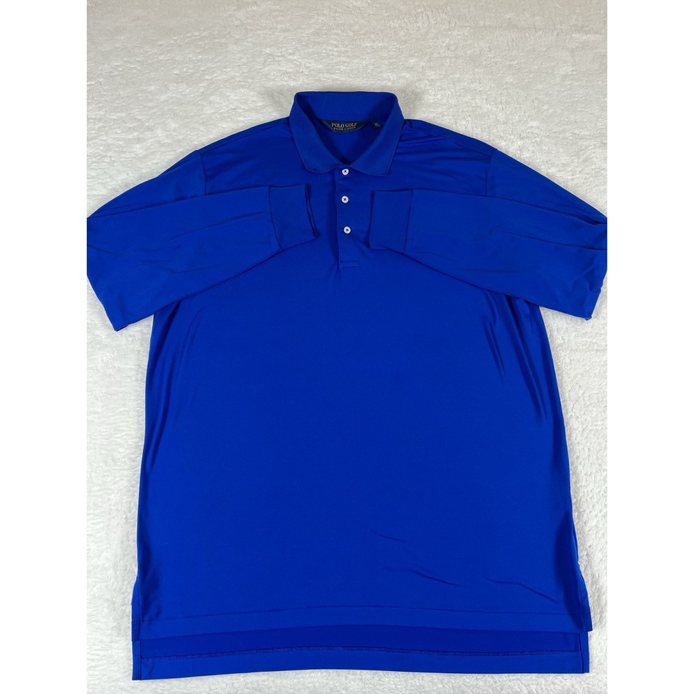Polo Golf Ralph Lauren Royal Blue Performance Long Sleeve Golf Polo Men's XL - Picture 2 of 10